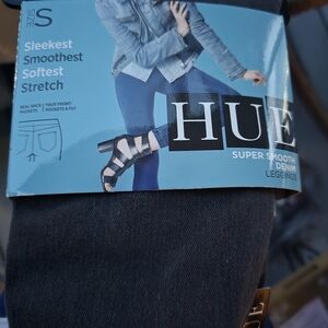 Hue Super Smooth Denim Leggings Small Grey